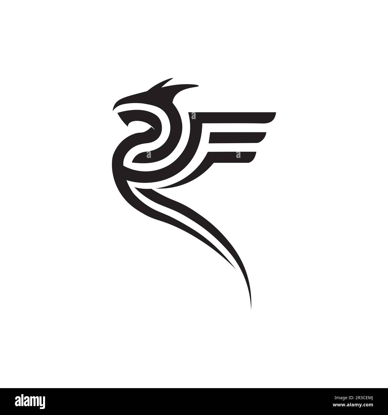 Dragon design logo vector icon illustration design logo template fantasy animals Stock Vector
