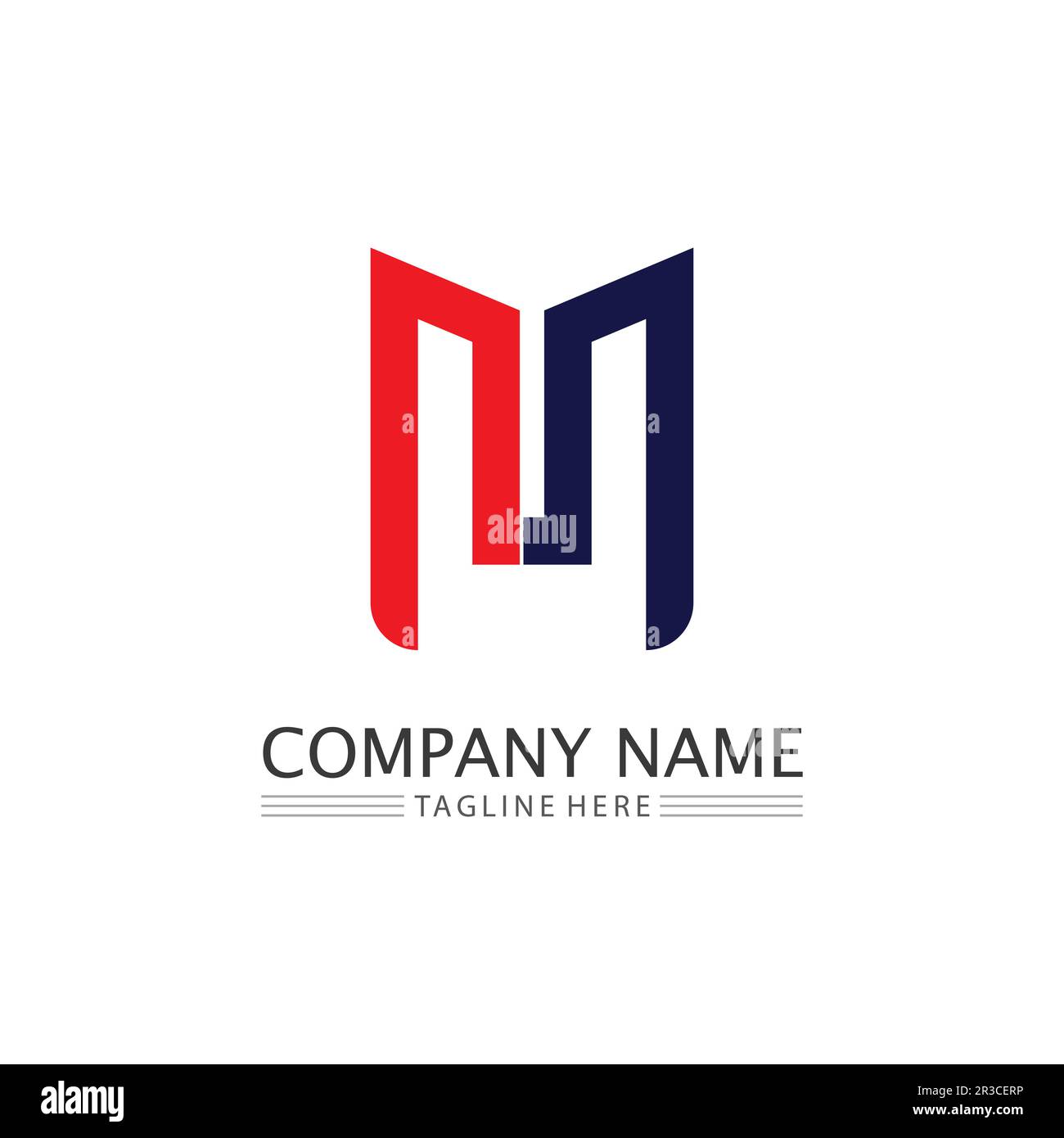 M Letter Logo Template vector illustration design Stock Vector