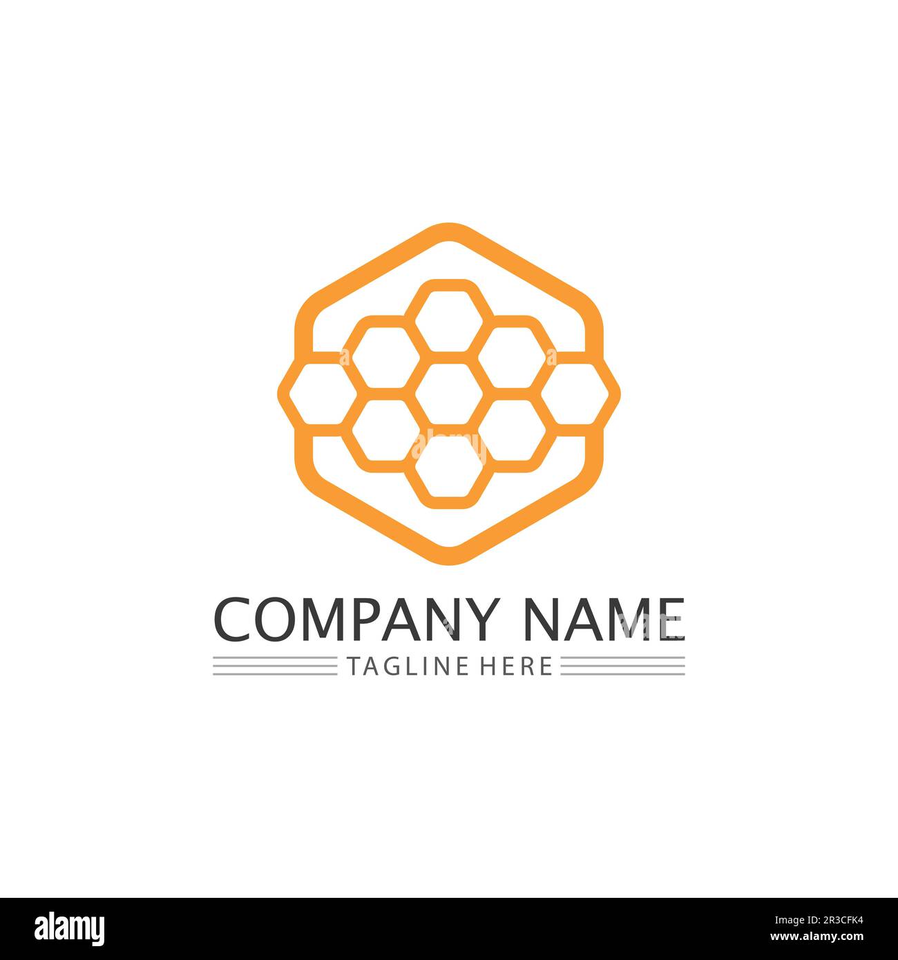 Honey and bee icon logo vector animal design and illustration Stock Vector