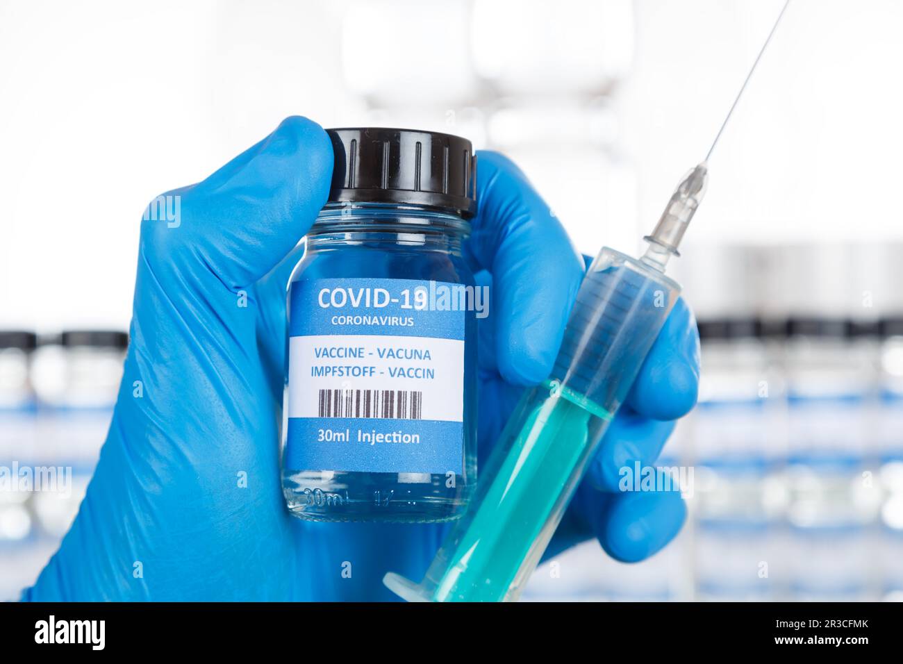 Vaccine Coronavirus Corona Virus COVID-19 Covid Vaccination Vaccine Syringe Stock Photo