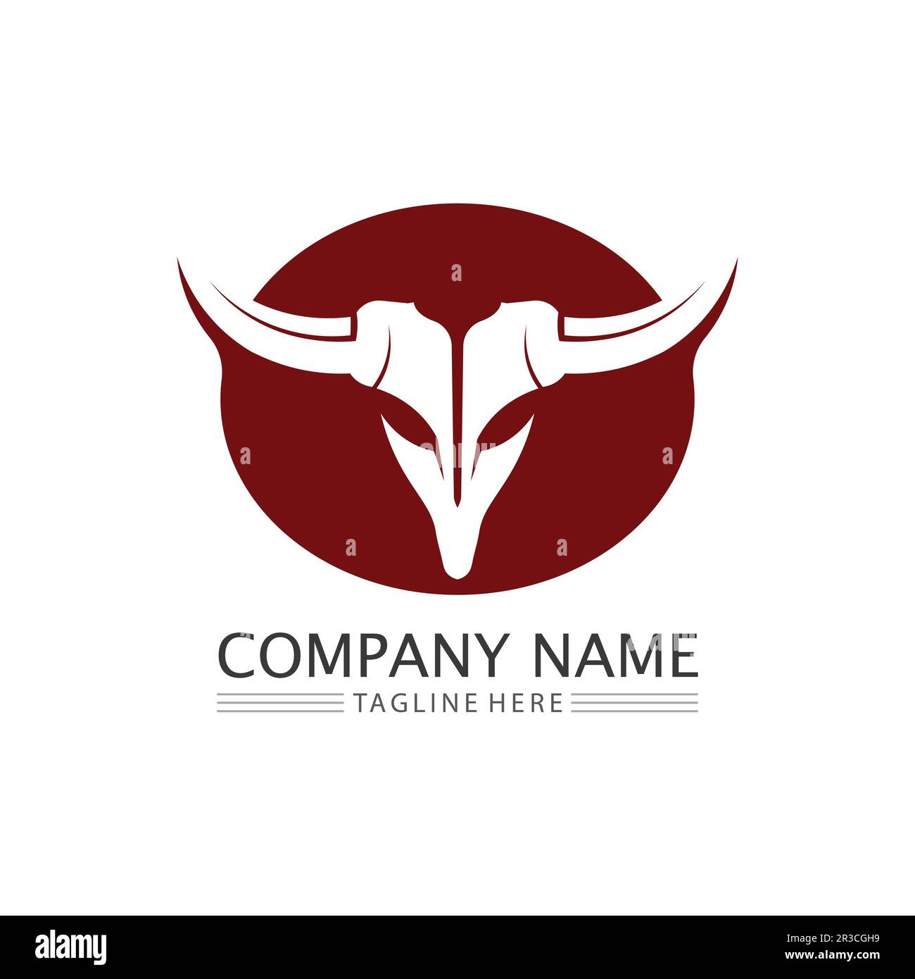 Bull logo and symbols vector template icons app Stock Vector