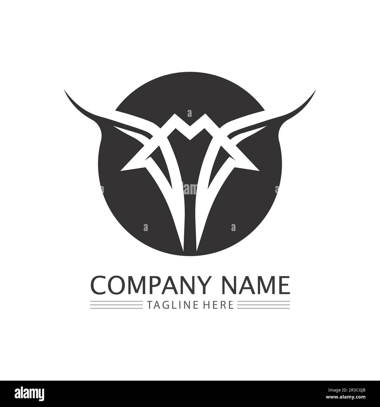 Bull logo and symbols vector template icons app Stock Vector Image ...
