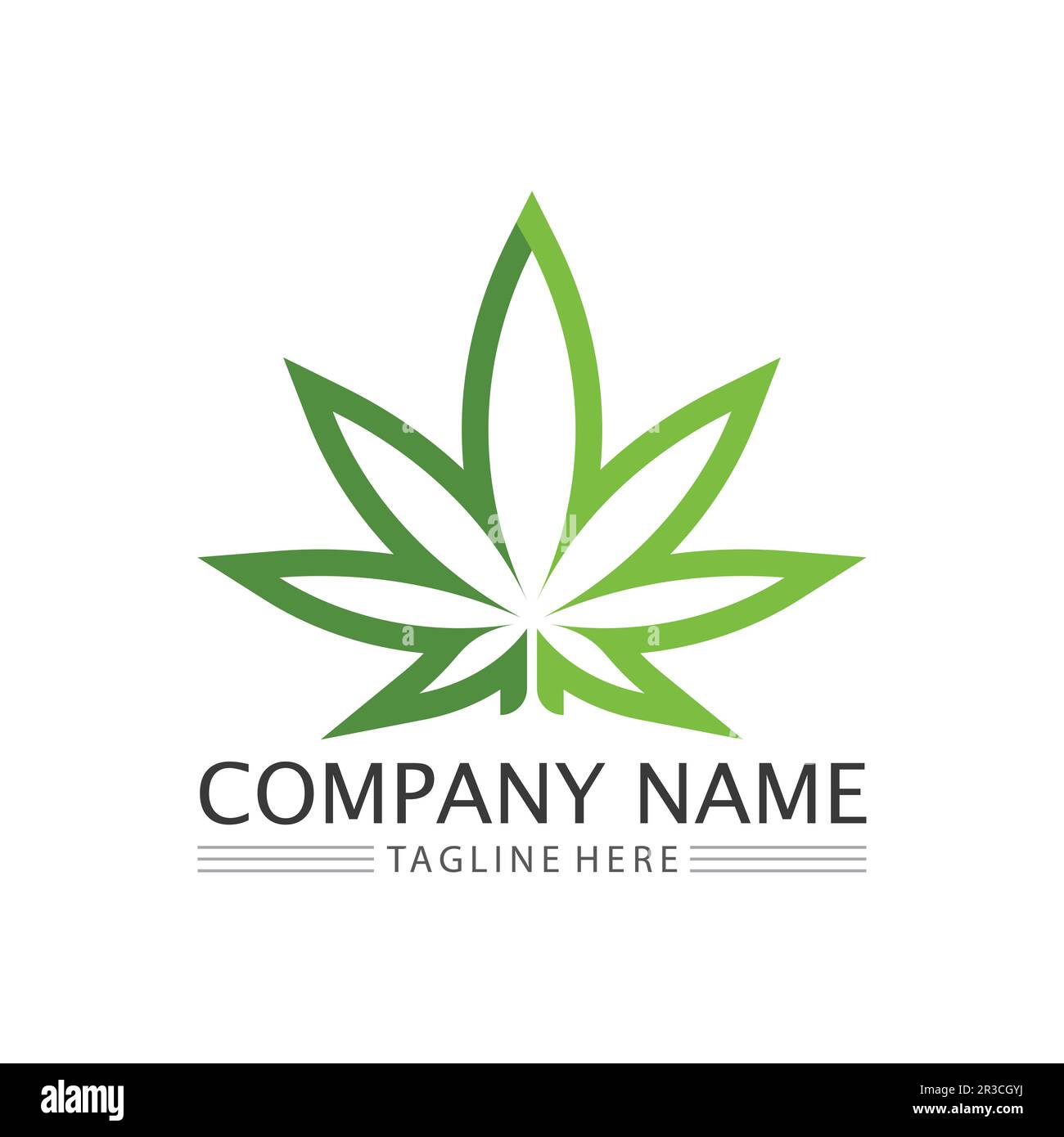 cannabis logo and marijuana leaf icon vector Stock Vector