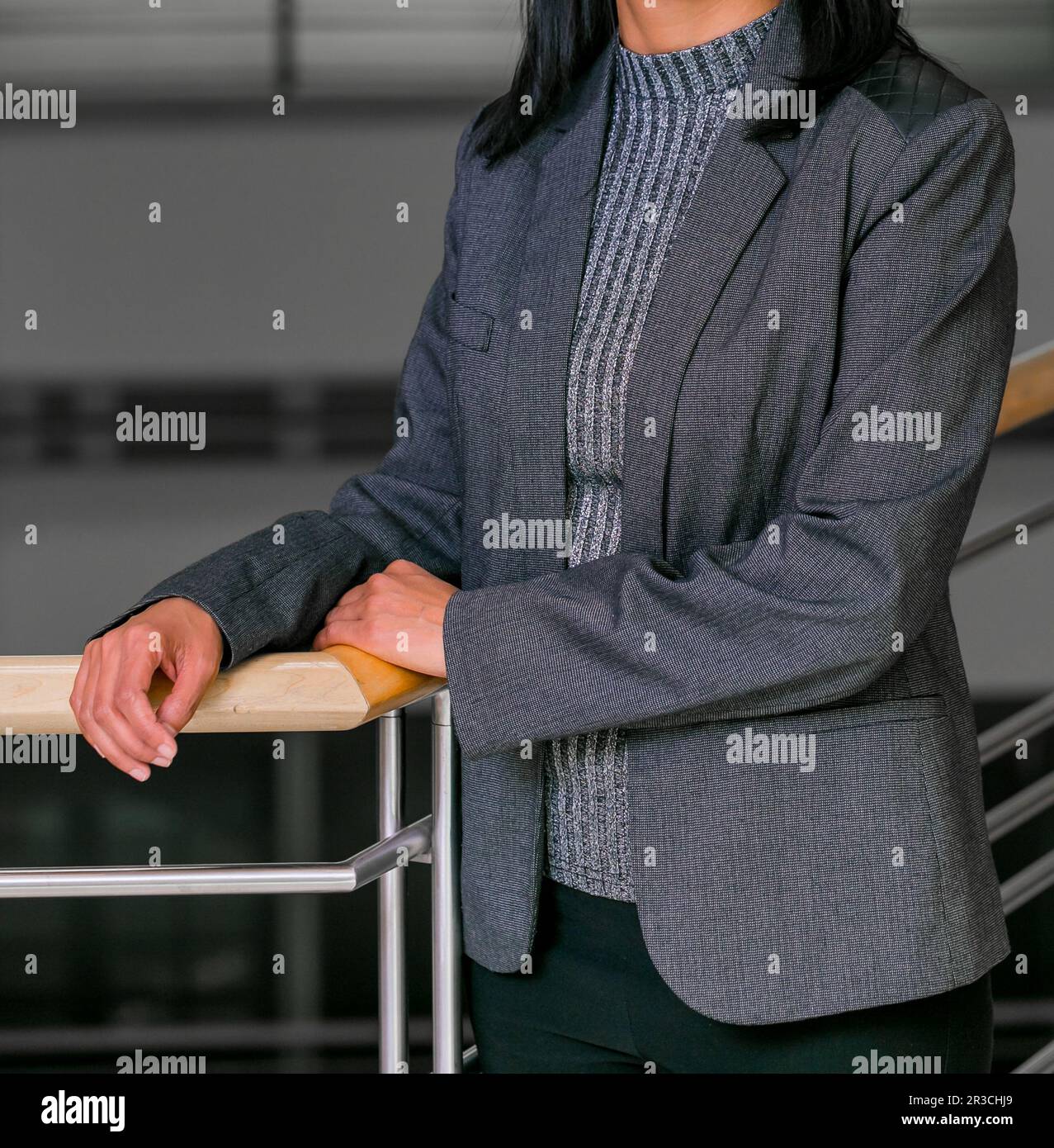 Cropped head Business Woman in corporate attire Stock Photo