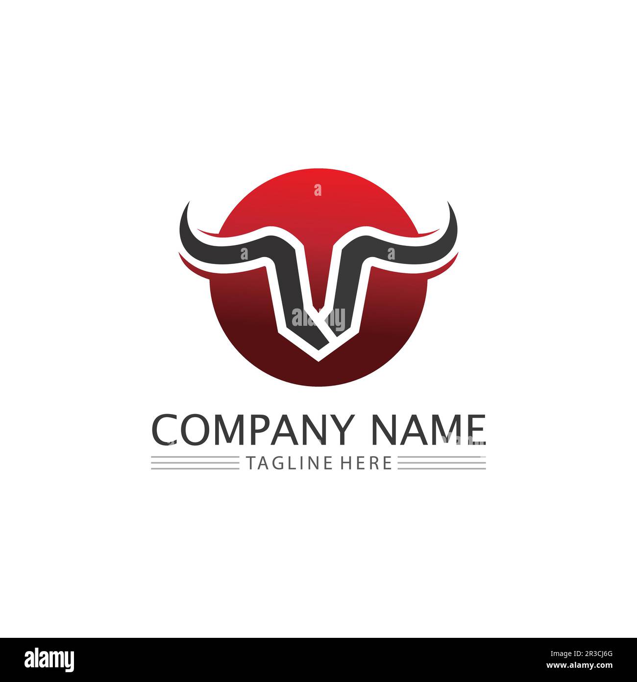 Bull horn and buffalo head cow animal mascot logo design vector for ...