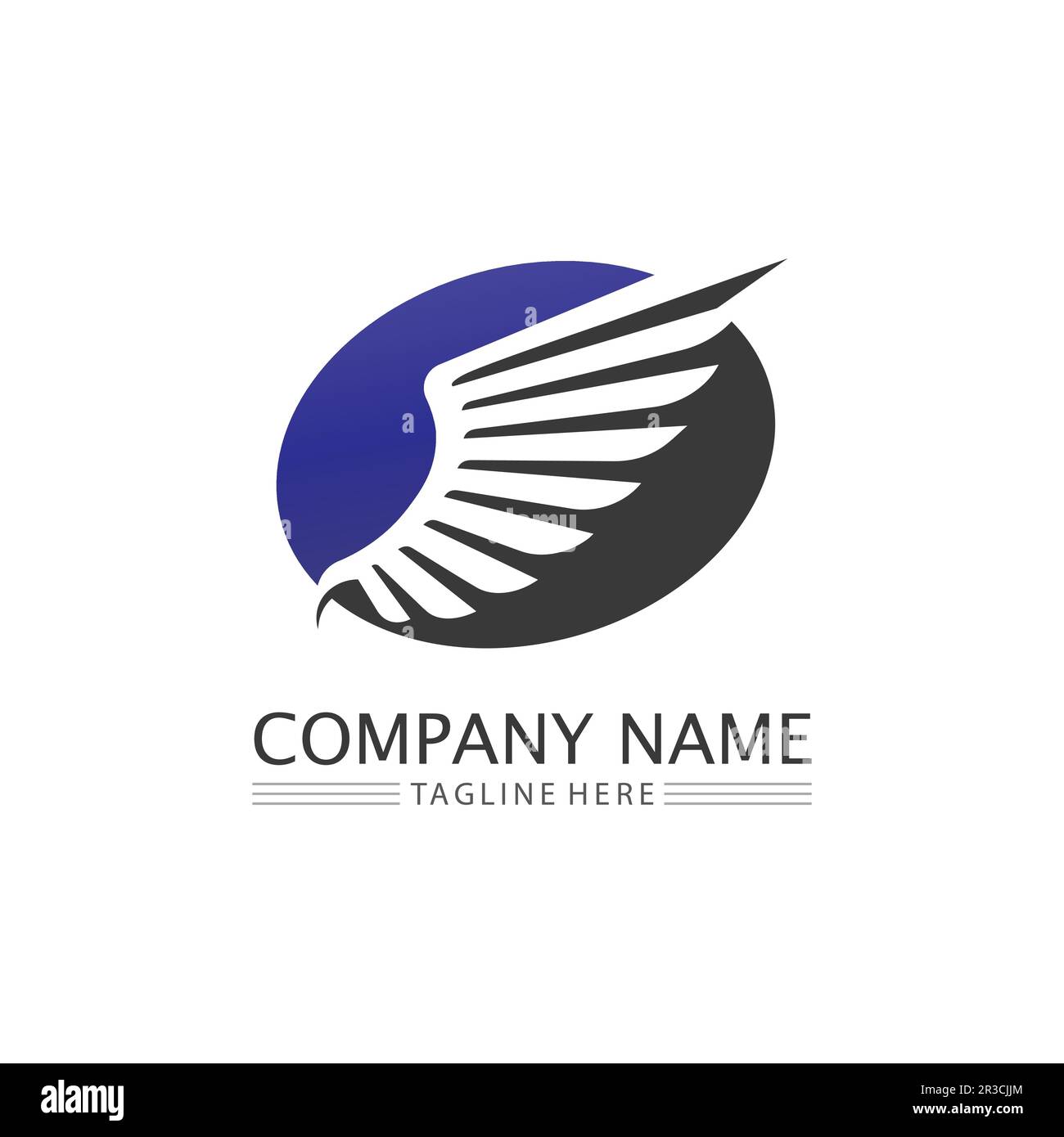 Falcon wings Logo Template vector illustration design Stock Vector