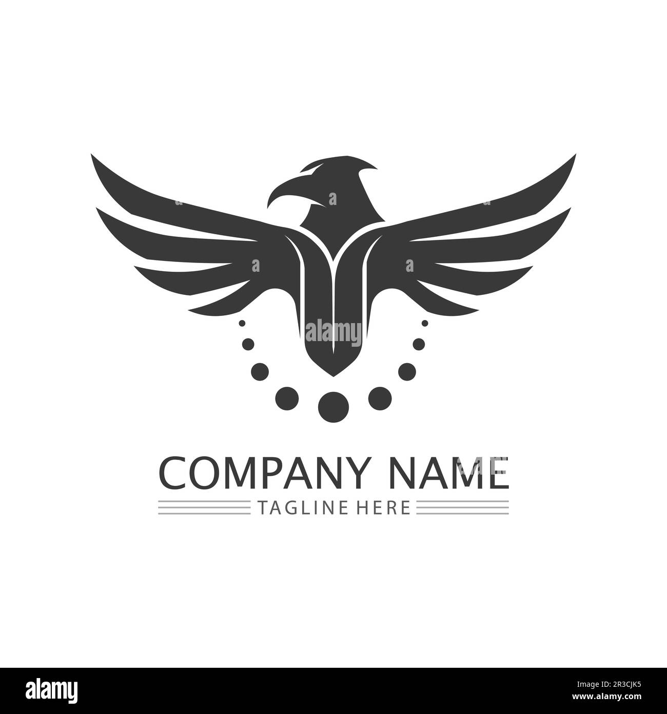 Falcon wings Logo Template vector illustration design Stock Vector