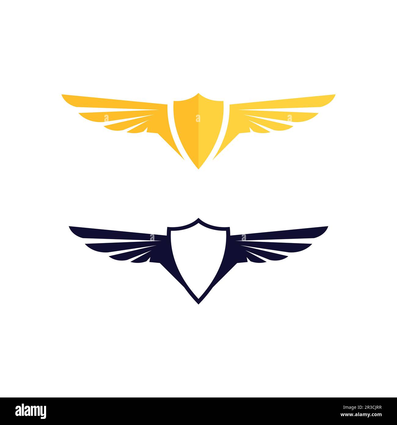 Falcon wings Logo Template vector illustration design Stock Vector