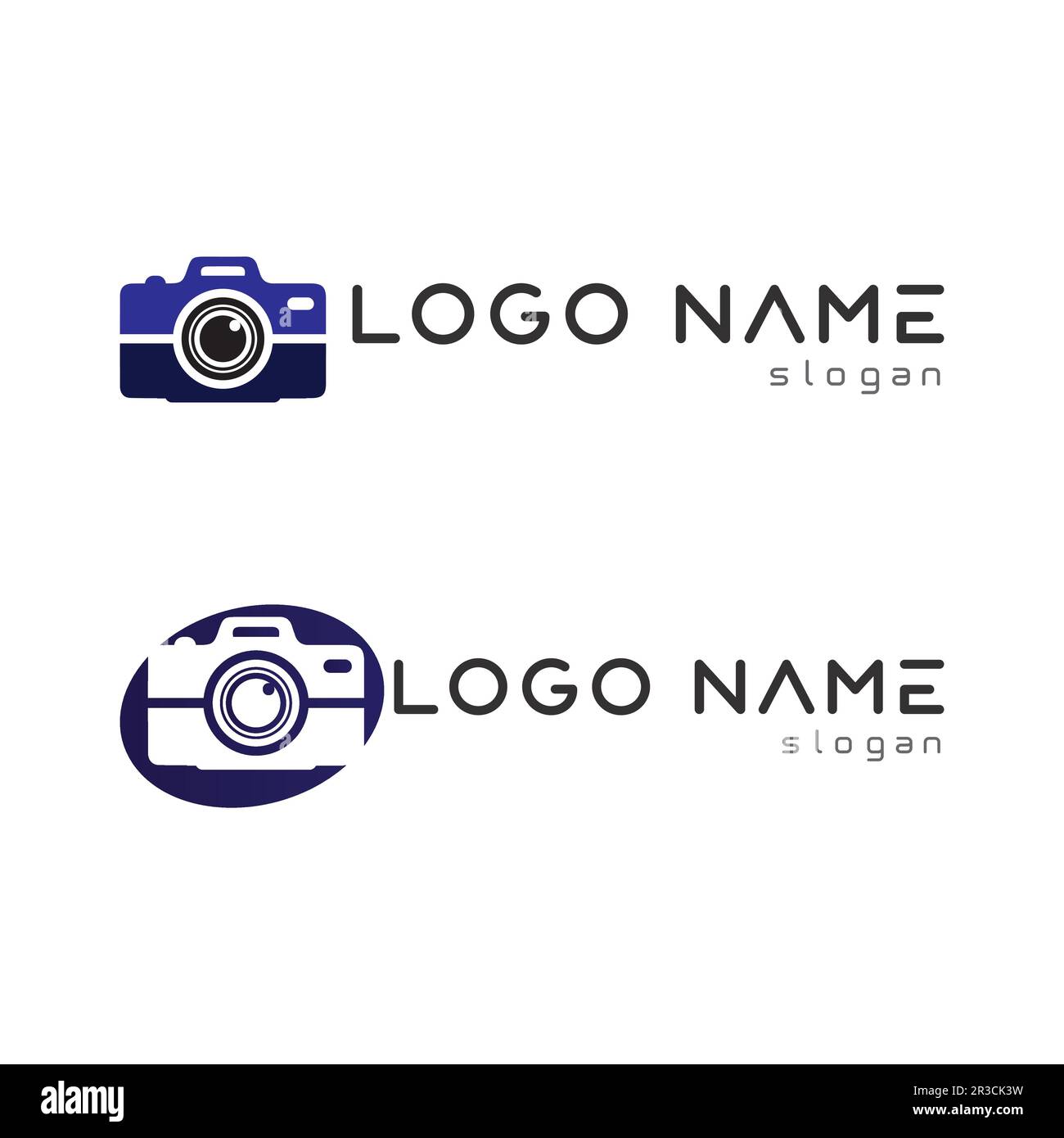 photography camera logo icon vector design template isolated on black ...