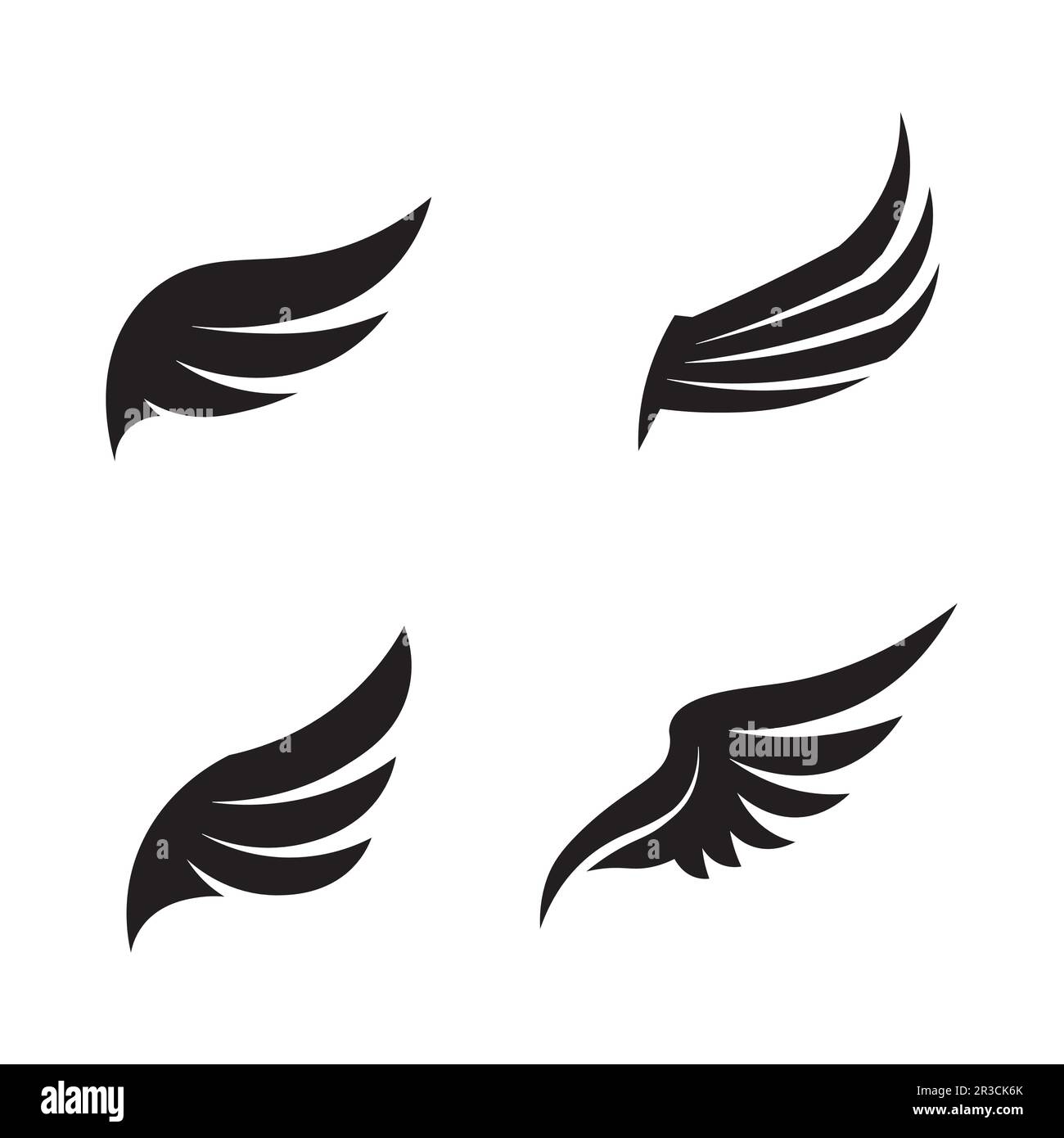 Falcon wings Logo Template vector illustration design Stock Vector
