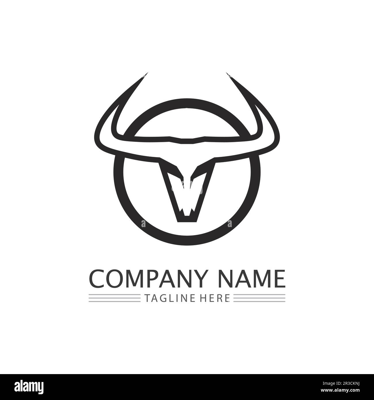 Abstract shield bull logo, horn badges logo icon Stock Vector Image & Art Alamy