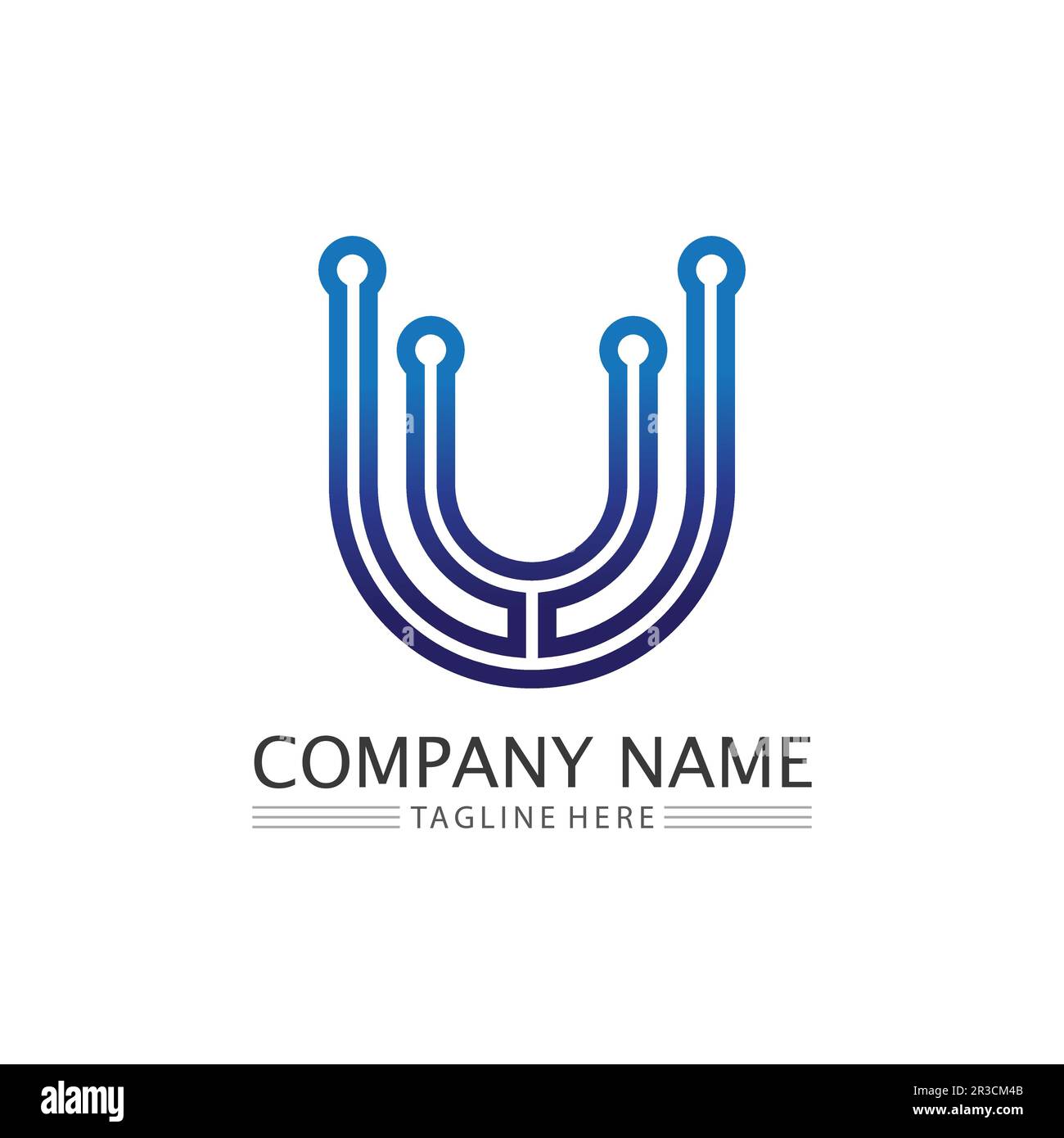 Initial letter U logo business and design icon vector Stock Vector ...