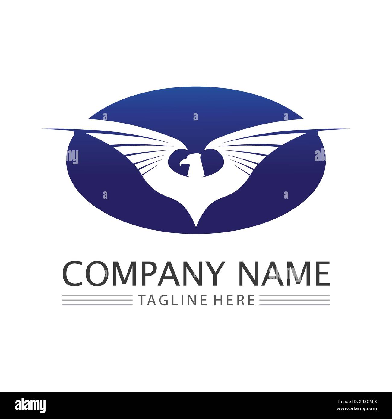 Falcon Eagle Bird Logo Template Vector Icon Stock Vector