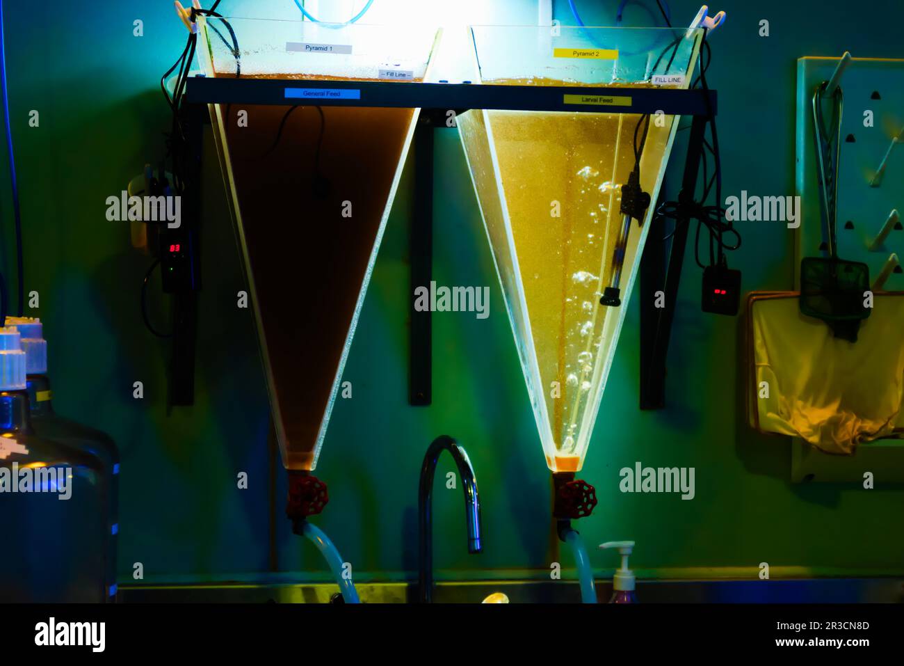 An image of experiments being conducted using exotic laboratory ...