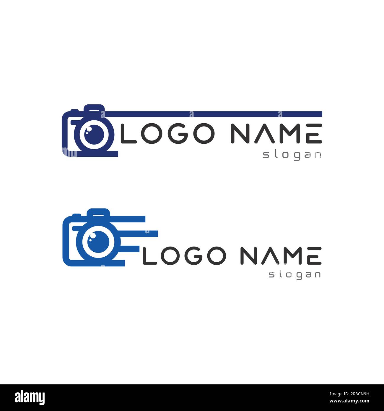 photography camera logo icon vector design template isolated on black ...