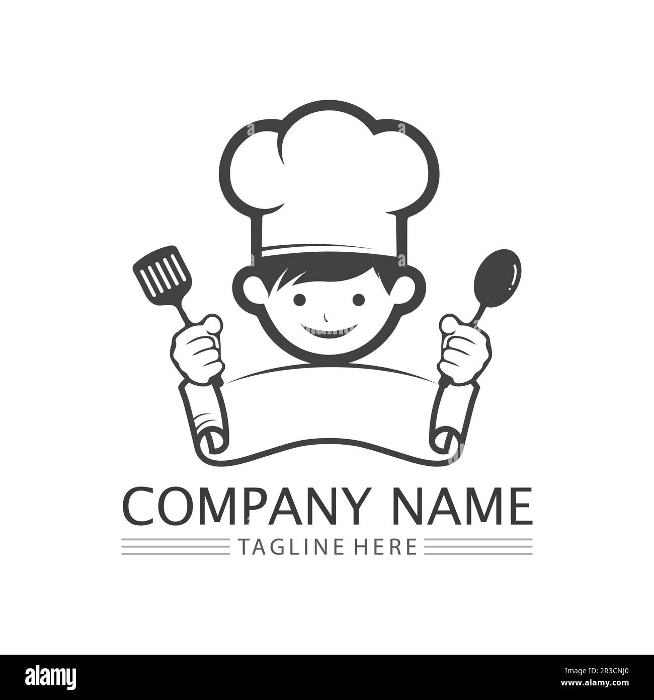 hat chef logo template vector illustration Stock Vector