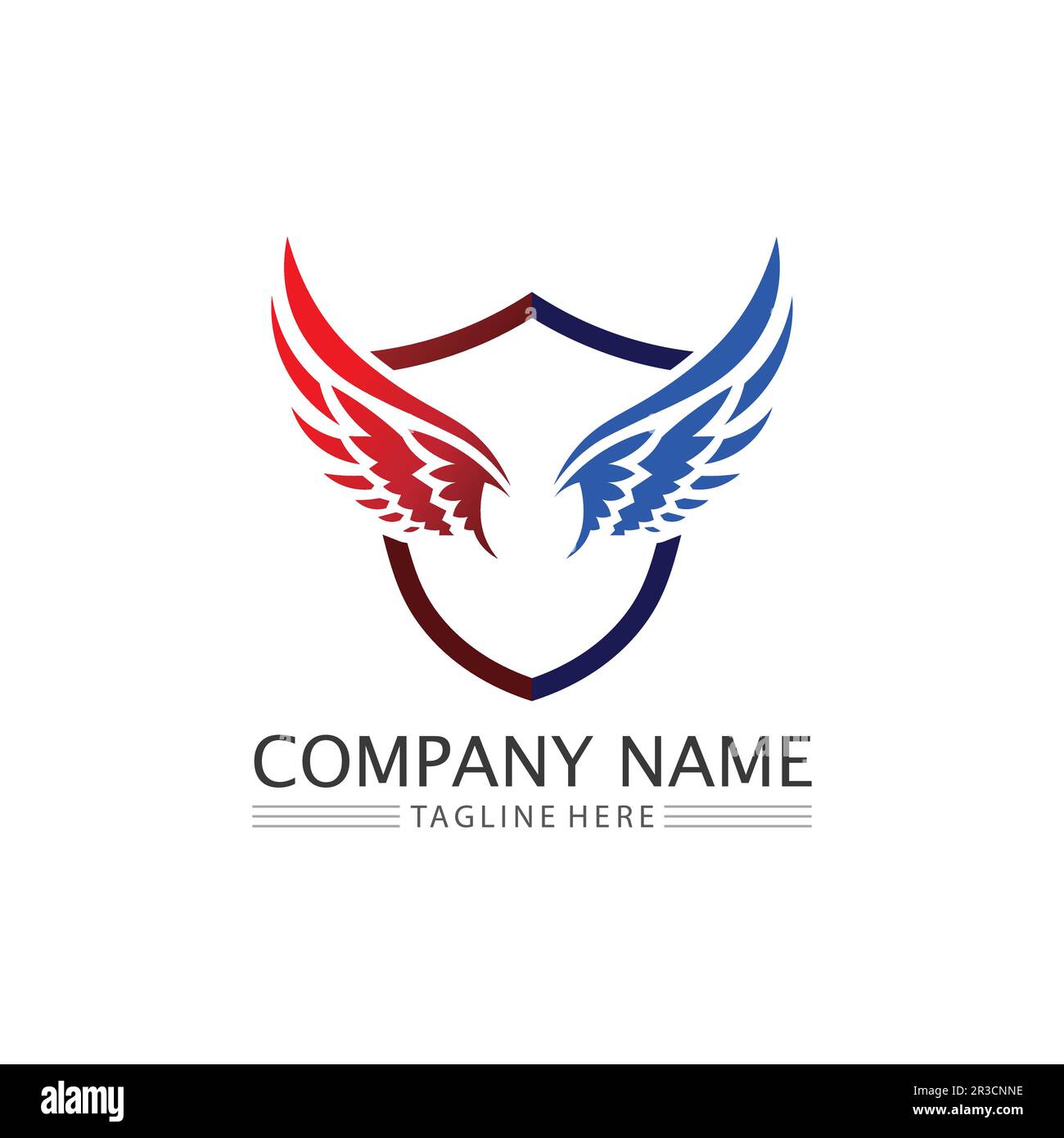 Falcon wings Logo Template vector illustration design Stock Vector