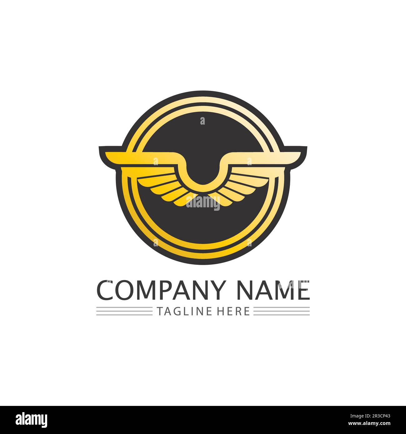 Falcon wings Logo Template vector illustration design Stock Vector