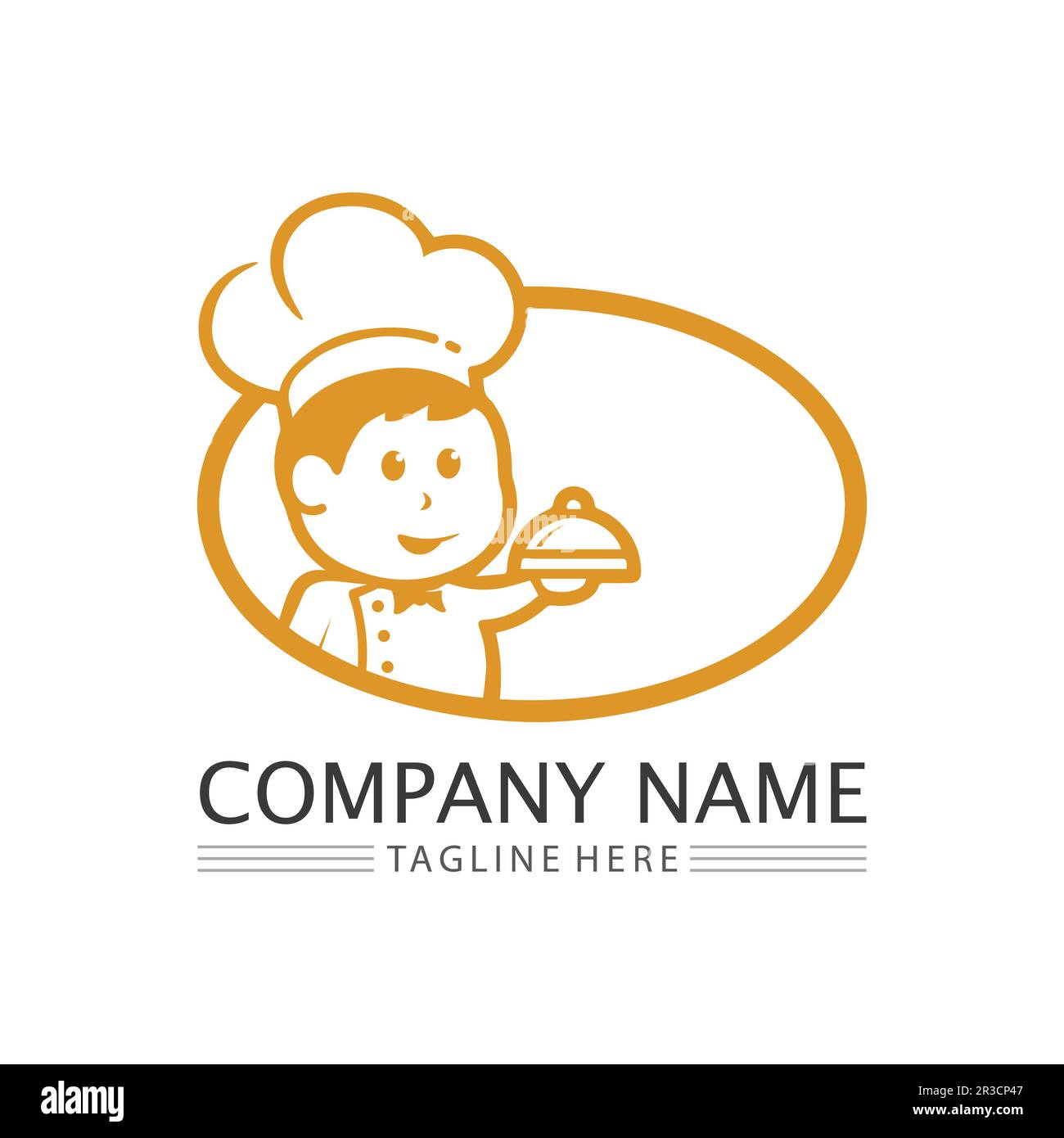 chef hat logo and icon vector design template Stock Vector