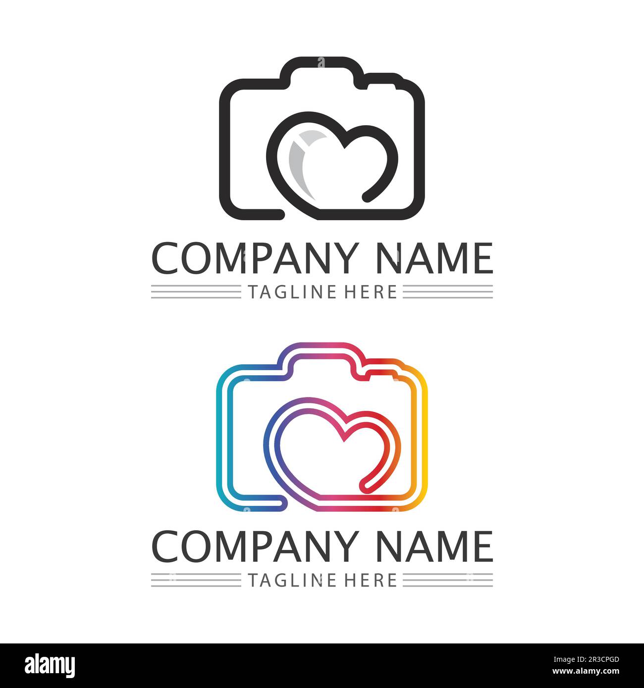 photography camera logo icon vector design template isolated on black ...
