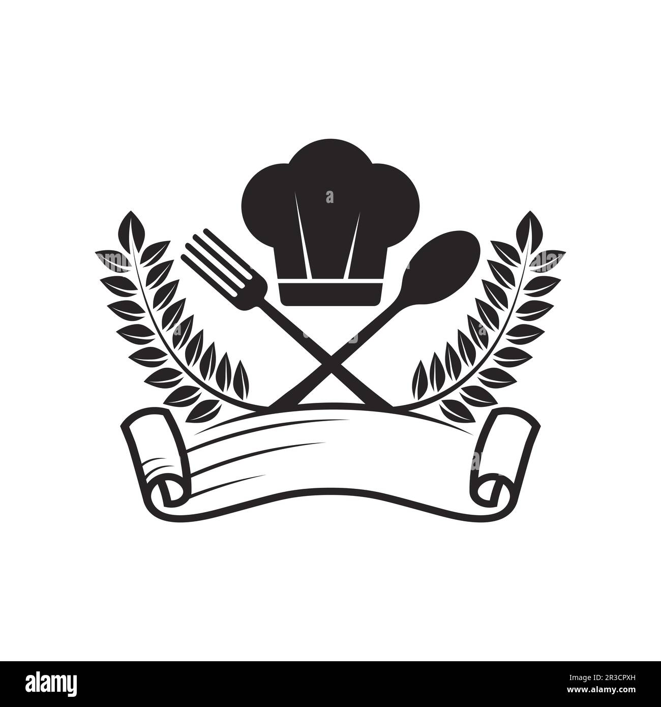 hat chef logo template vector illustration Stock Vector