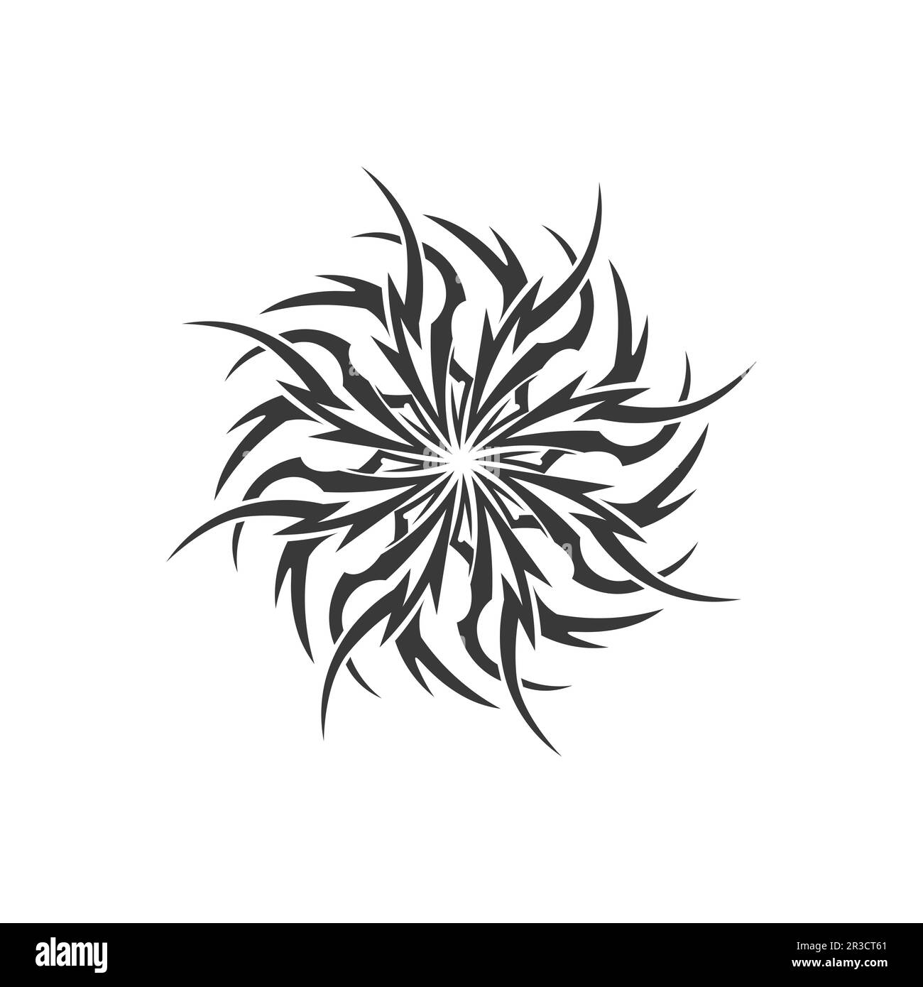 tribal pattern tattoo vector art design,tattoo tribal abstract sleeve, sketch art design isolated on white background,Simple logo. Stock Vector