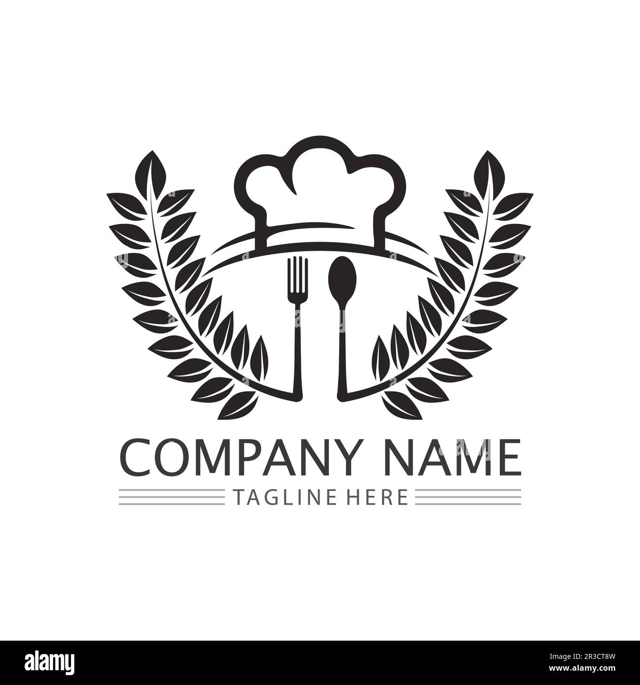 hat chef logo template vector illustration Stock Vector