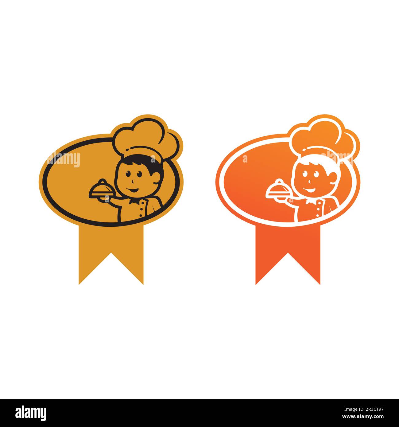 chef hat logo and icon vector design template Stock Vector