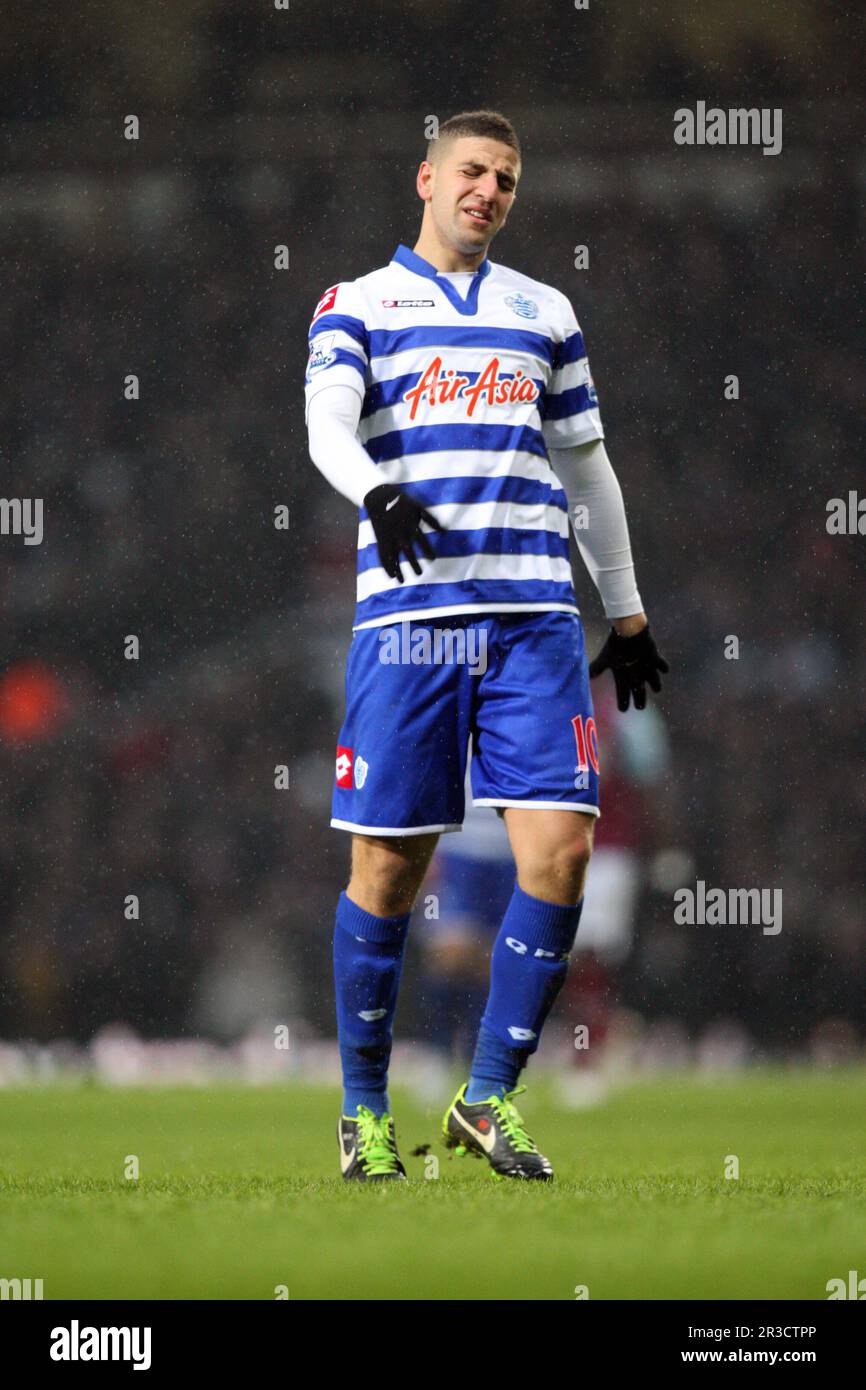 Queens Park Rangers' Adel Taarabt celebrates scoring his sides second goal  with his team mates. QPR beat Fulham 2:1Queens Park Rangers 15/12/12 Queens  Stock Photo - Alamy