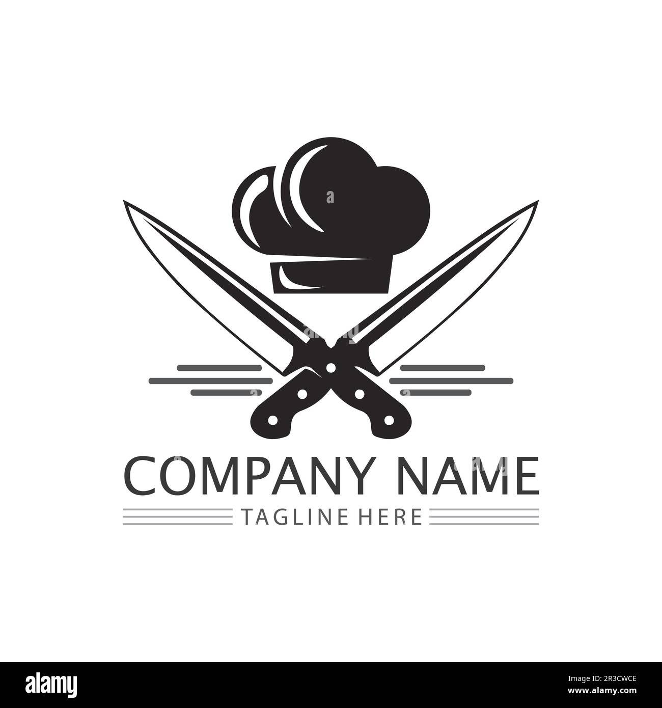 chef hat logo and icon vector design template Stock Vector