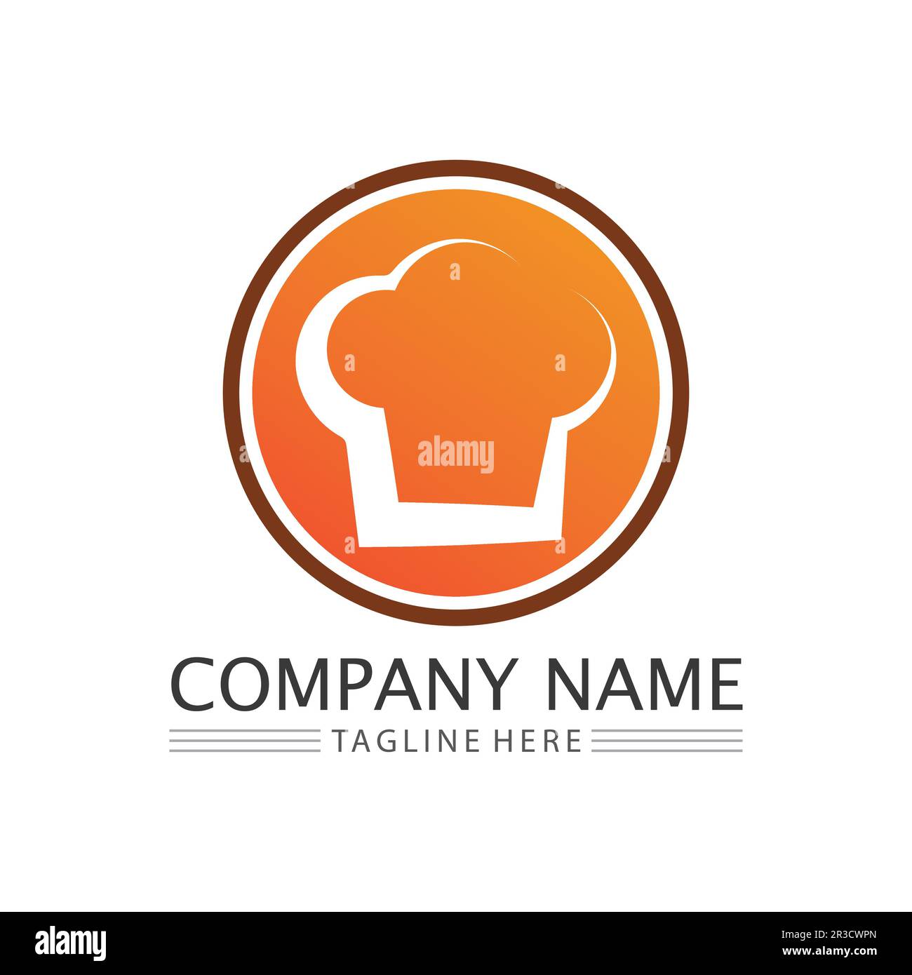 chef hat logo and icon vector design template Stock Vector