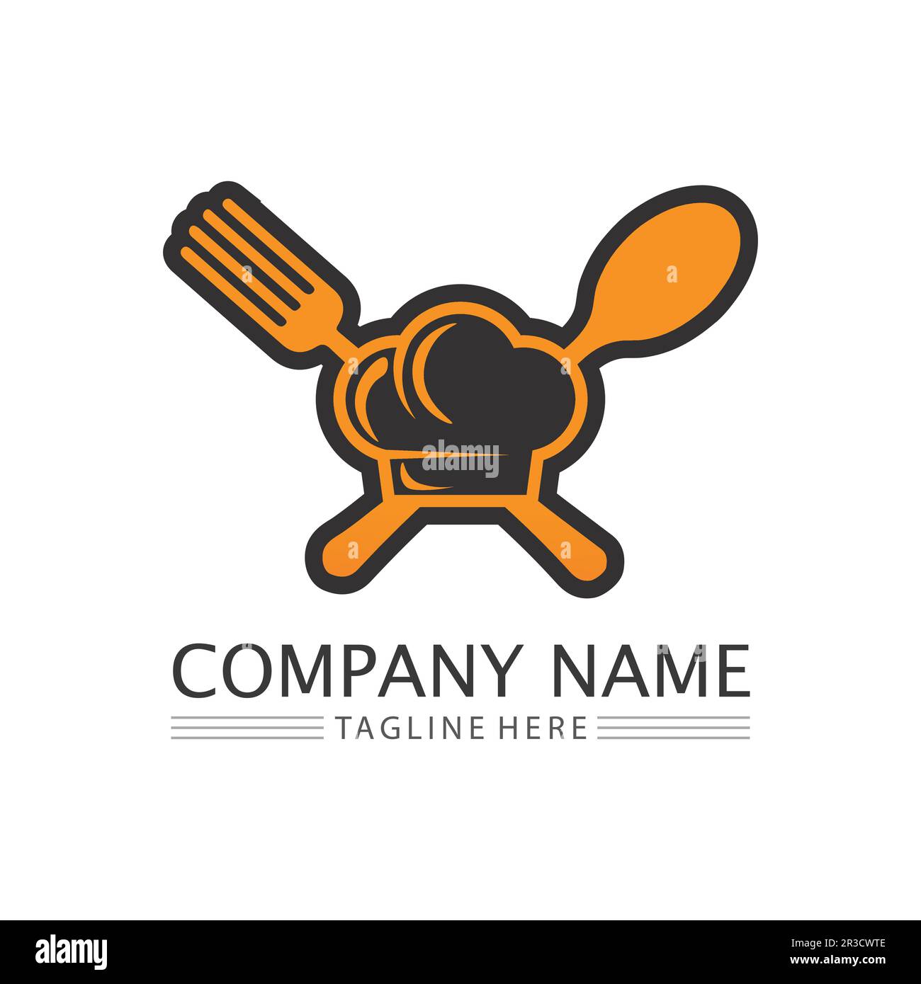 chef hat logo and icon vector design template Stock Vector