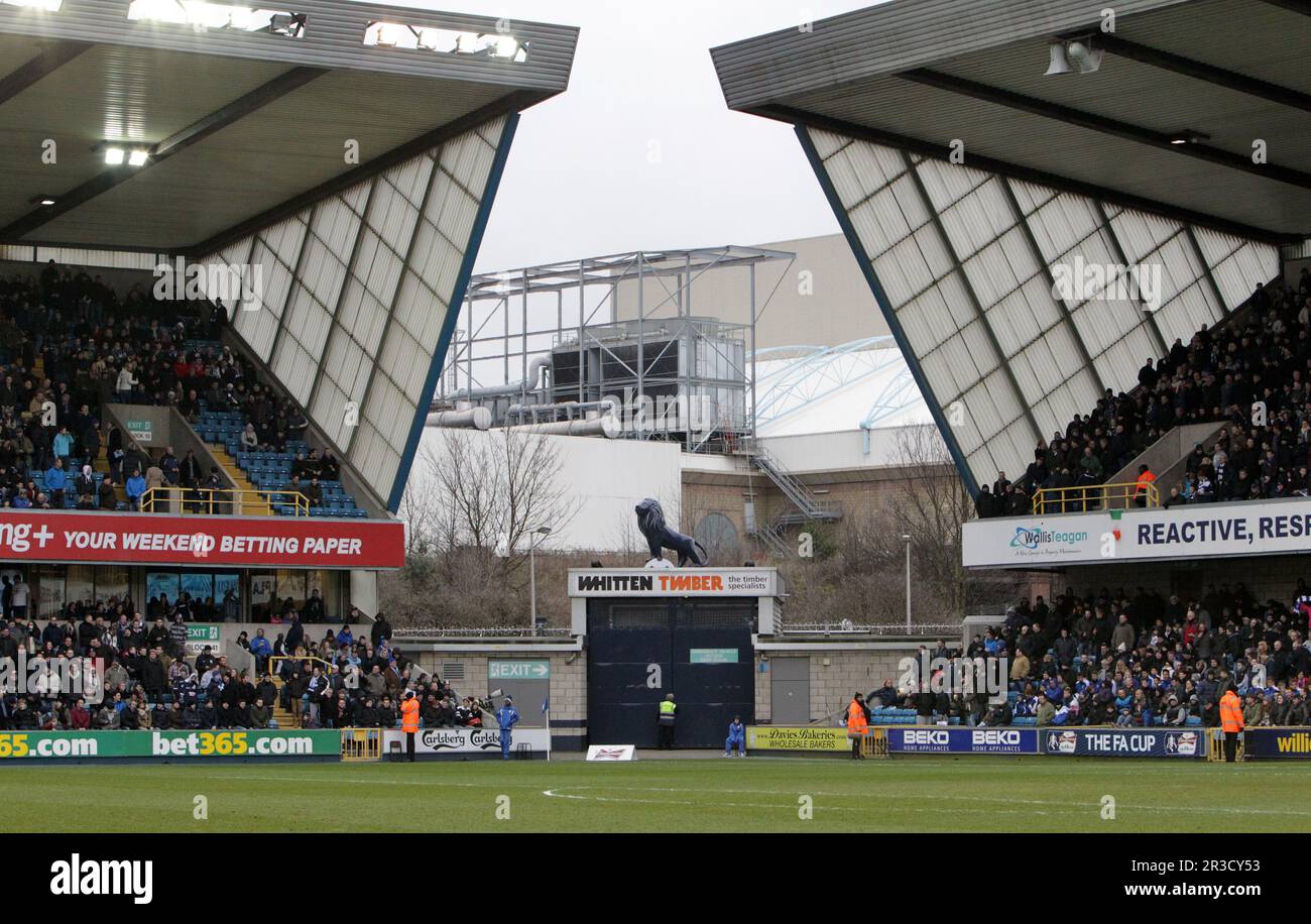 Aerial view of Millwall Football Clubs training ground, and the