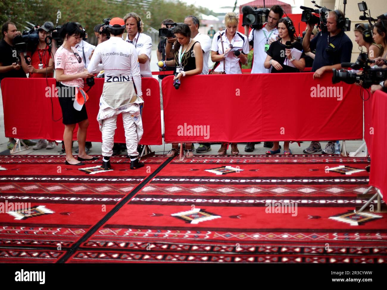 Sergio Perez (MEX), McLaren Mercedes 20.04.2013. Formula 1 World Championship, Rd 4, Bahrain Grand Prix, Sakhir, Bahrain, Qualifying Day, Credit:FOTOS Stock Photo