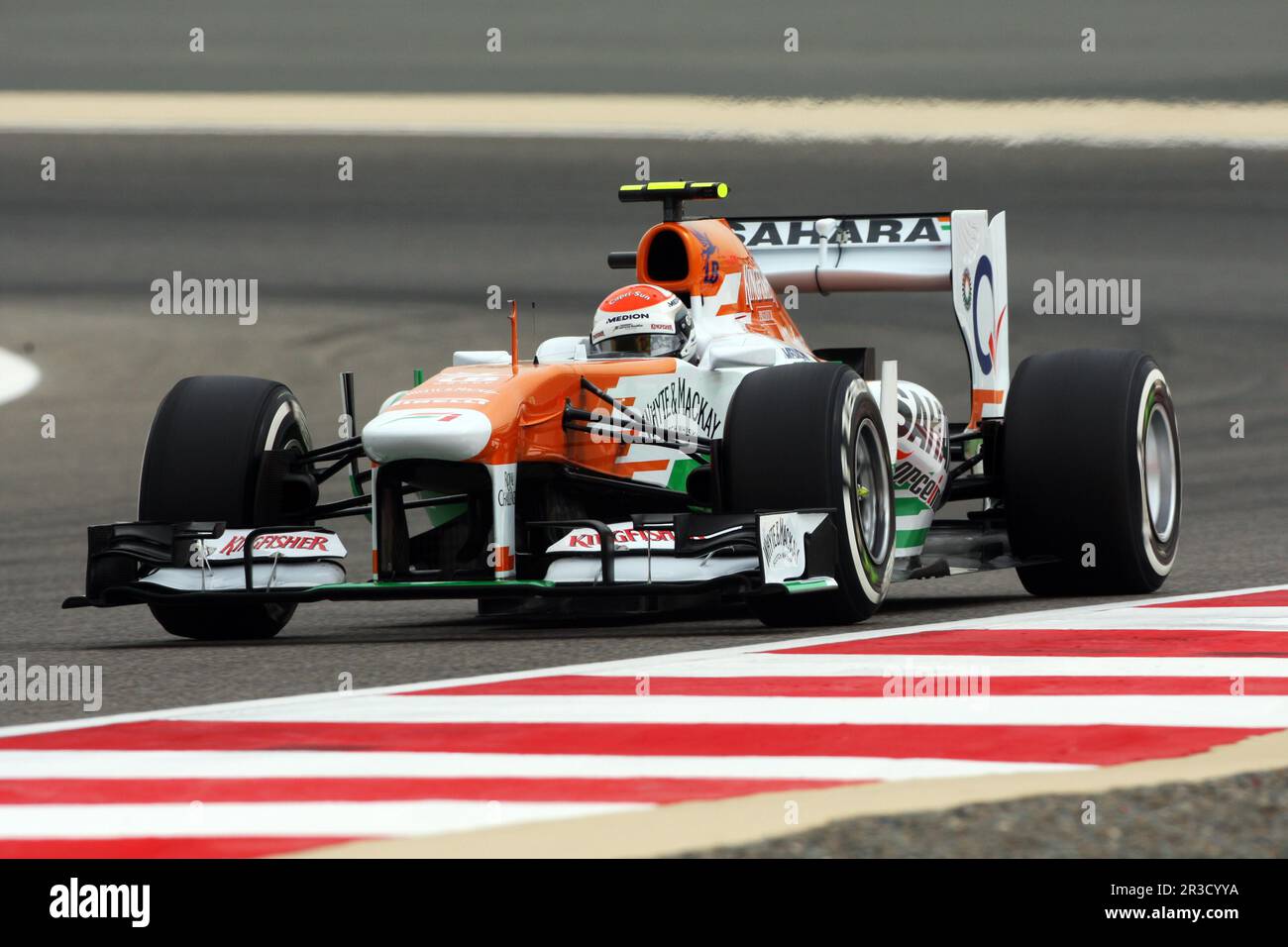 Adrian Sutil (GER) Sahara Force India VJM06.20.04.2013. Formula 1 World Championship, Rd 4, Bahrain Grand Prix, Sakhir, Bahrain, Qualifying Day, Credi Stock Photo