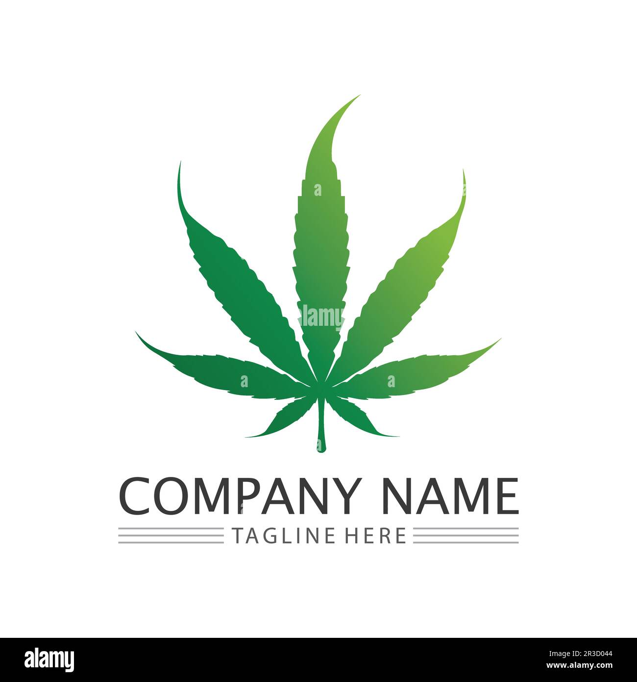 cannabis logo and marijuana leaf icon vector design Stock Vector