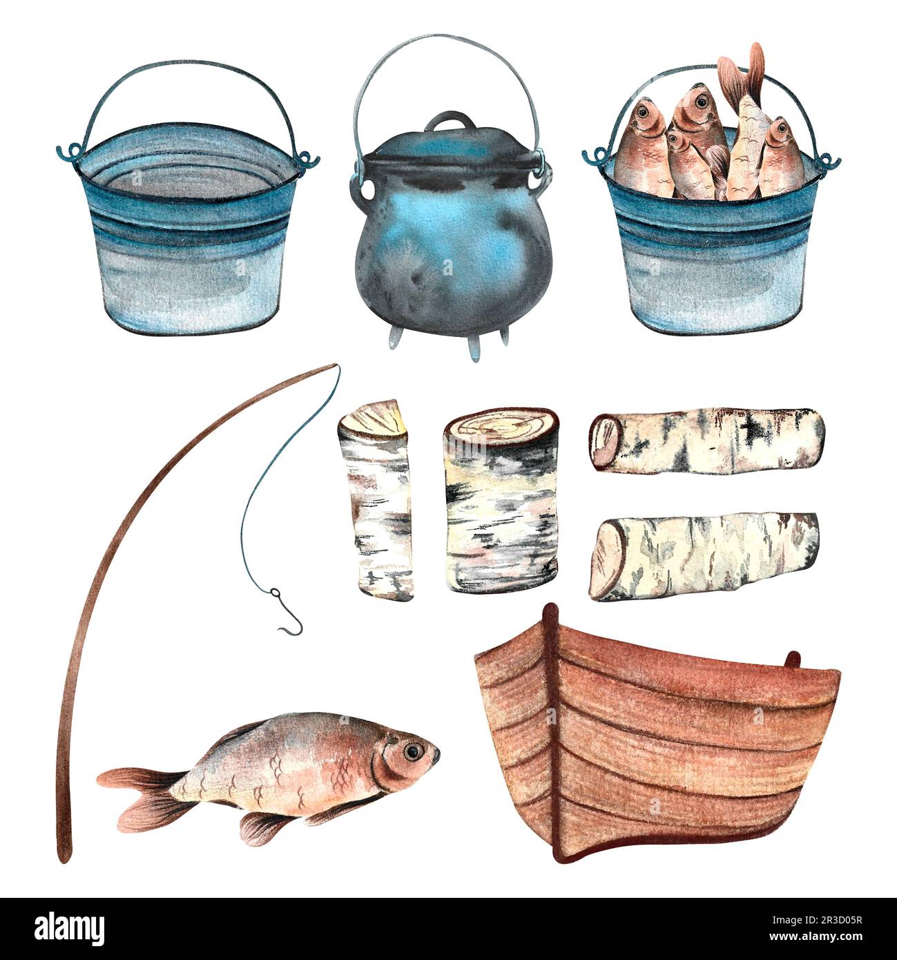 Fishing artwork Cut Out Stock Images & Pictures - Page 3 - Alamy