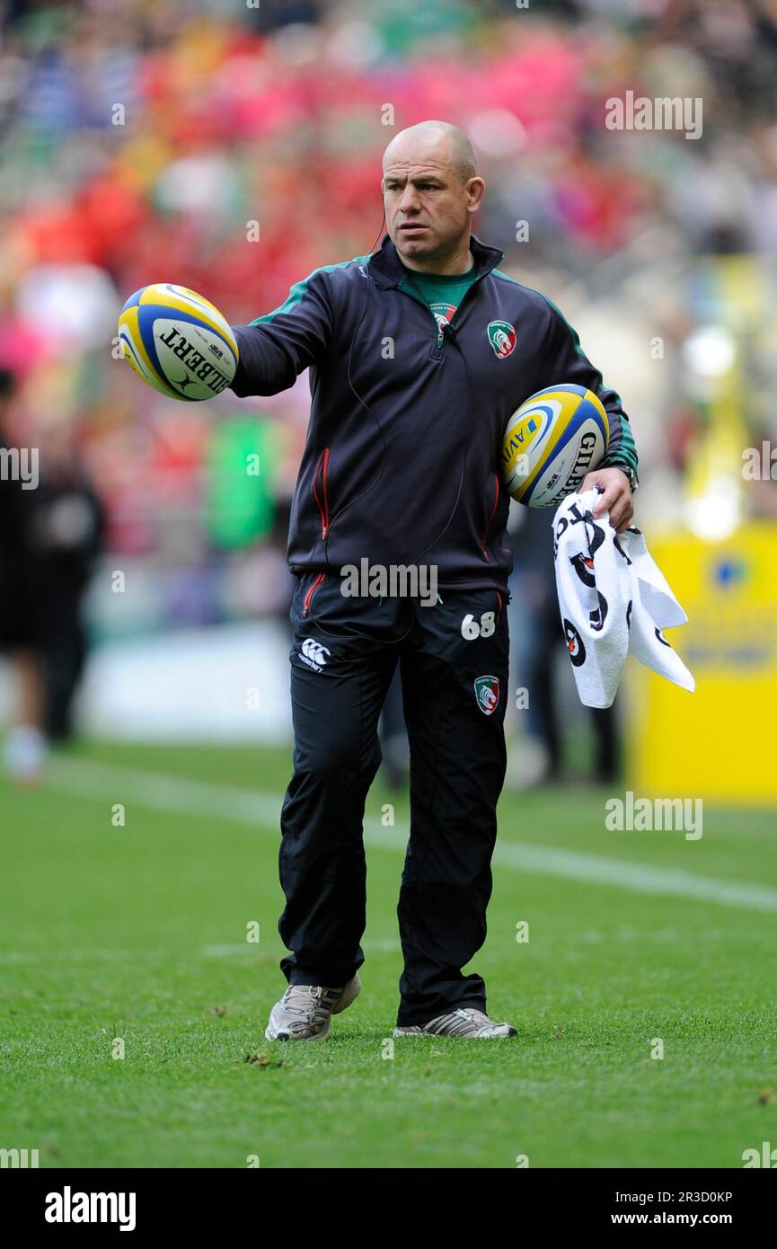Richard Cockerill, Leicester Tigers Director of Rugby, before the Aviva Premiership Final between Leicester Tigers and Northampton Saints at Twickenha Stock Photo