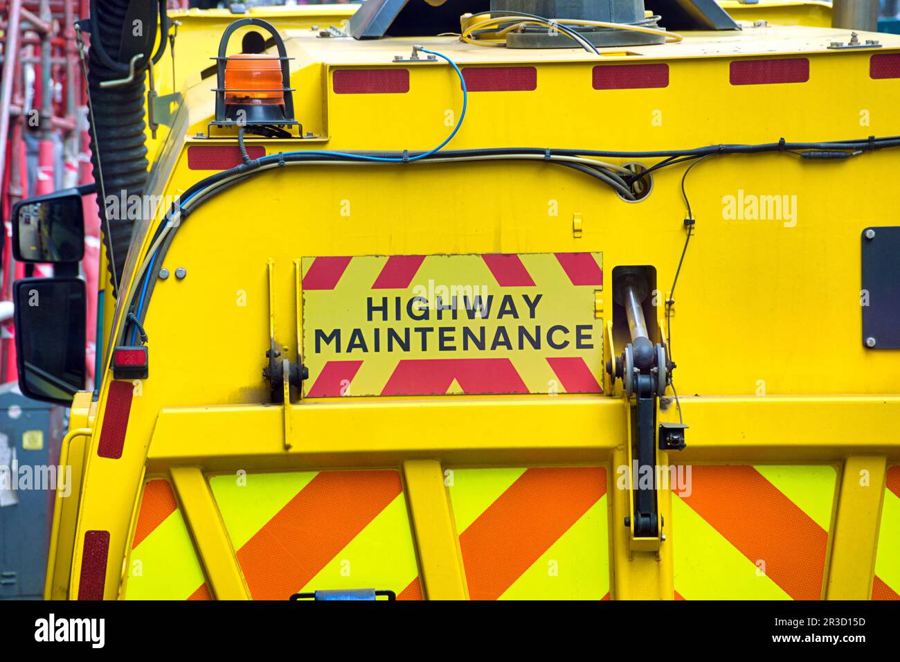 highway maintenance vehicle Stock Photo