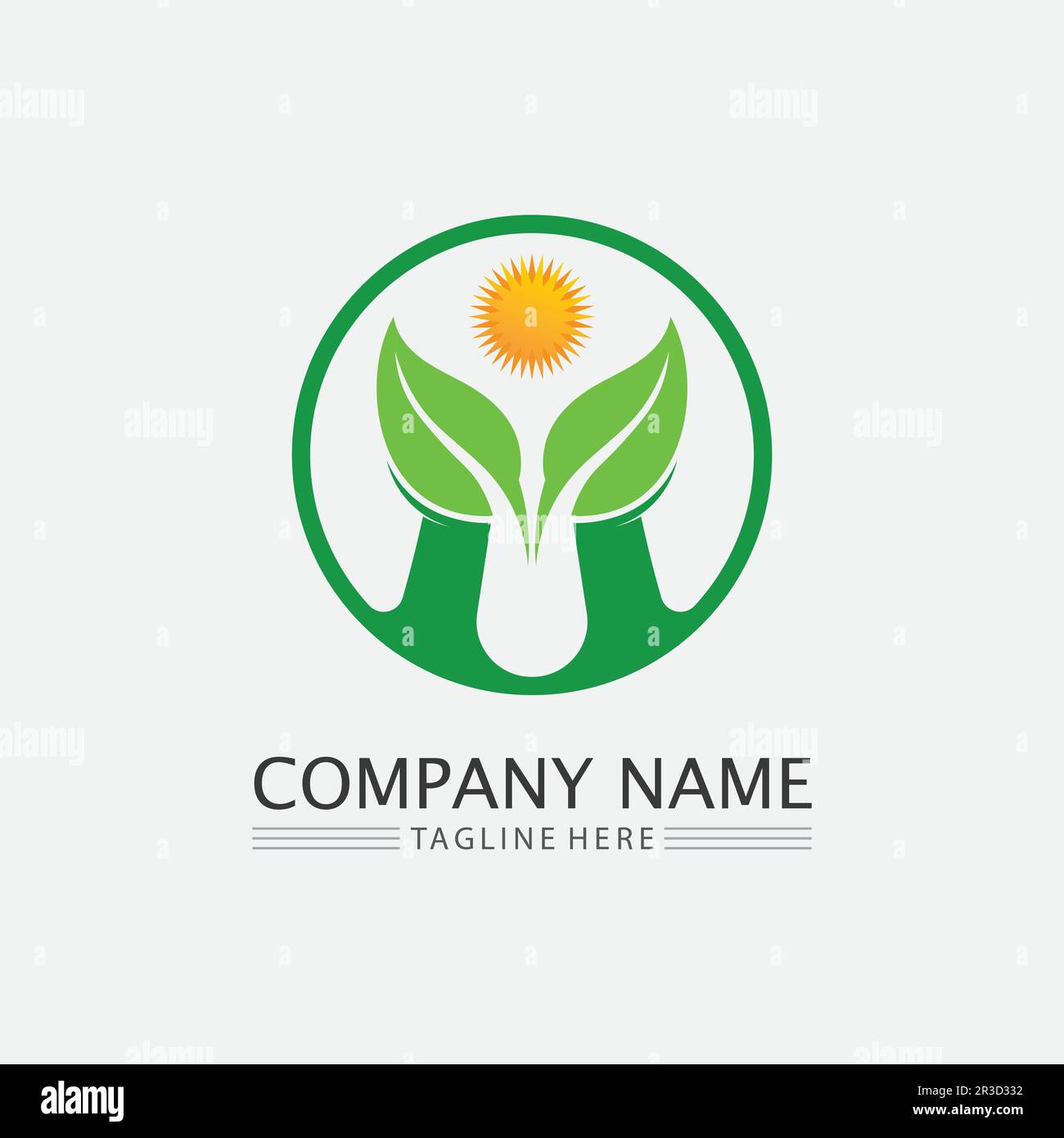 LEAF AND NATURE TREE LOGO FOR BUSINESS VECTOR GREEN PLANT ECOLOGY ...