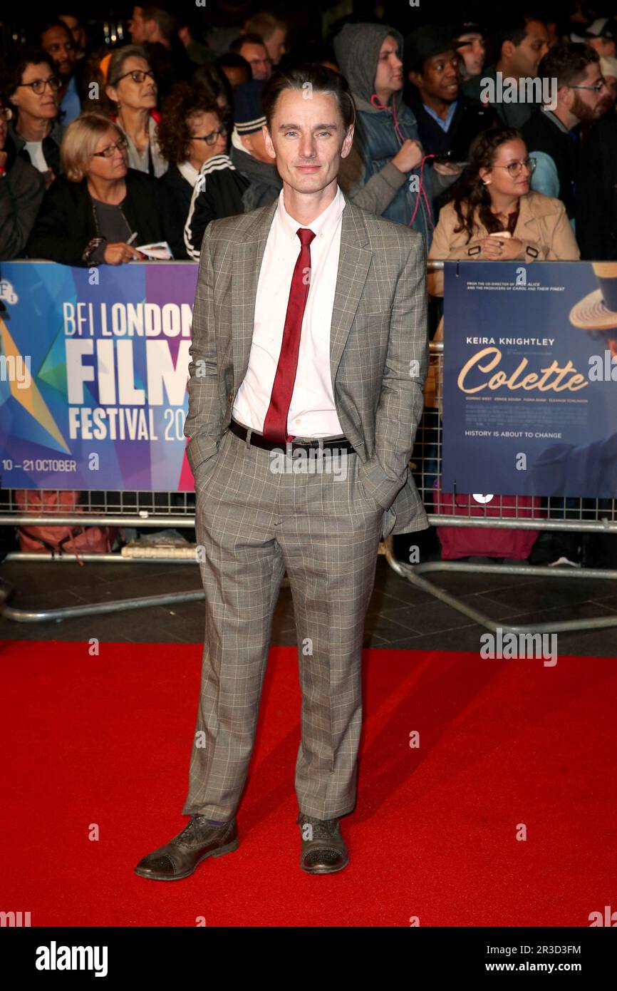 UK. 11th Oct, 2018. Dickie Beau attends the UK Premiere of 'Colette' during the 62nd BFI London Film Festival at the Empire Leicester Square in London. (Photo by Fred Duval/SOPA Images/Sipa USA) Credit: Sipa USA/Alamy Live News Stock Photo