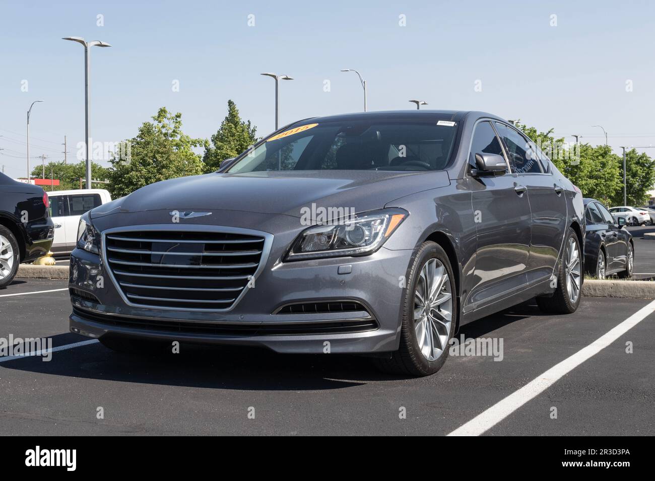 Noblesville Circa May 2023 Used Hyundai Genesis 3.8 sedan. With