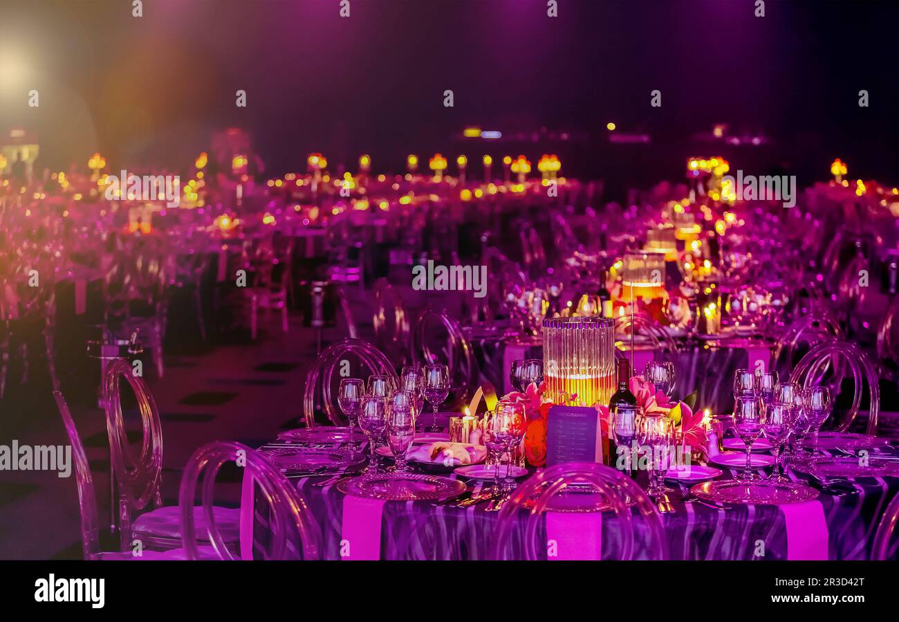 Pink and Purple Christmas Decor with candles and lamps for a large