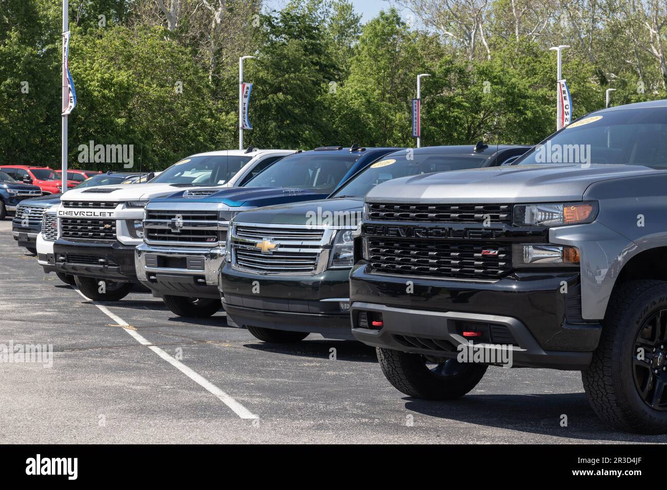 Noblesville Circa May 2023 Used car display at a Chevrolet