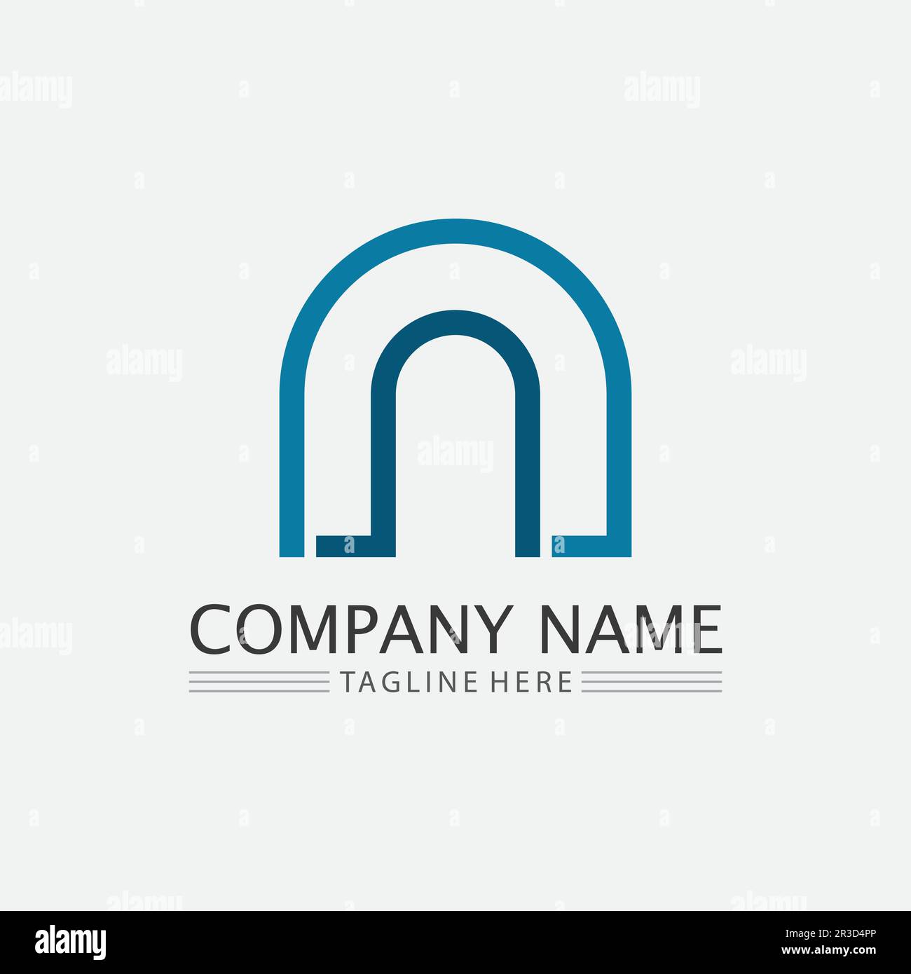 N Letter and fnt Logo Template vector icon illustration design Stock Vector
