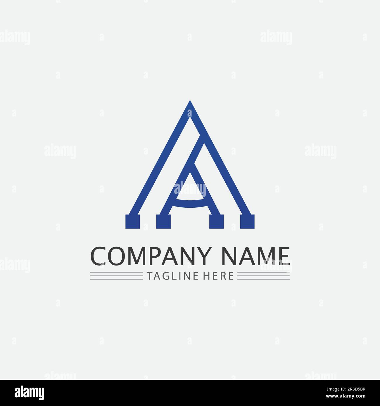 A Letter and font Logo Template vector icon illustration design Stock ...