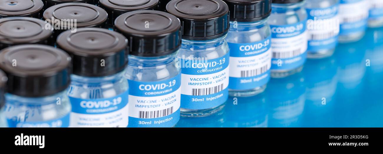 Coronavirus Corona Virus COVID-19 Covid Vaccine Vaccine Vaccine Panorama Stock Photo