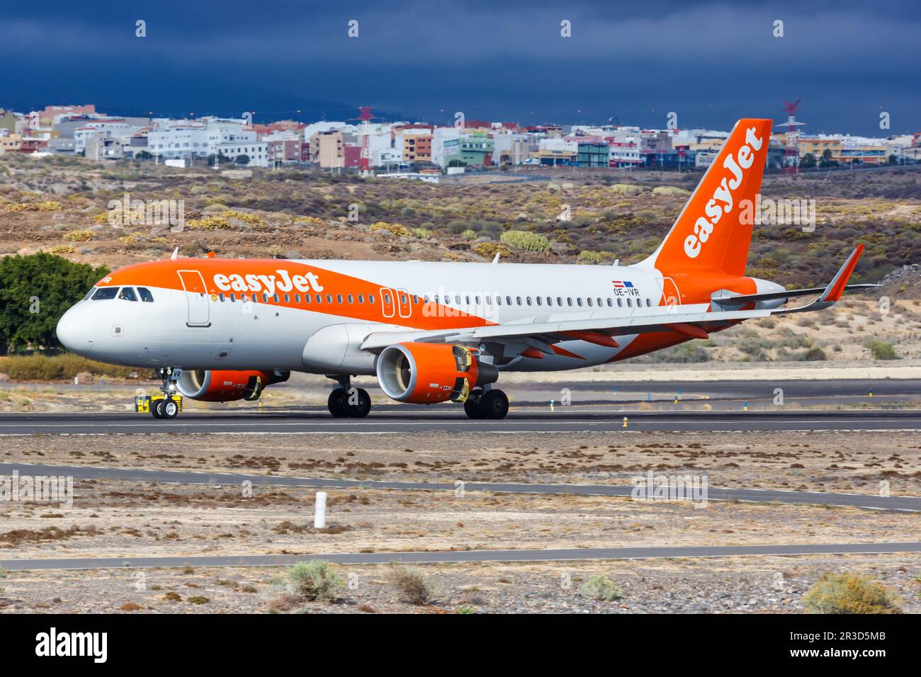 EasyJet Europe Airbus A320 aircraft Tenerife South Airport in Spain