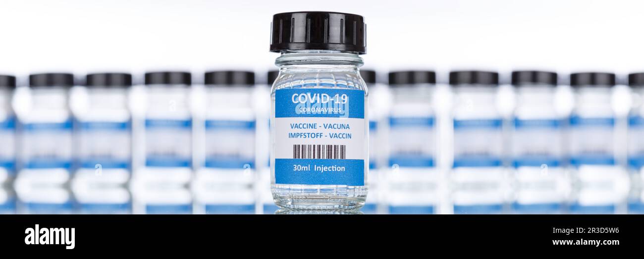 Coronavirus Corona Virus COVID-19 Covid Vaccine Vaccine Vaccine Panorama Stock Photo