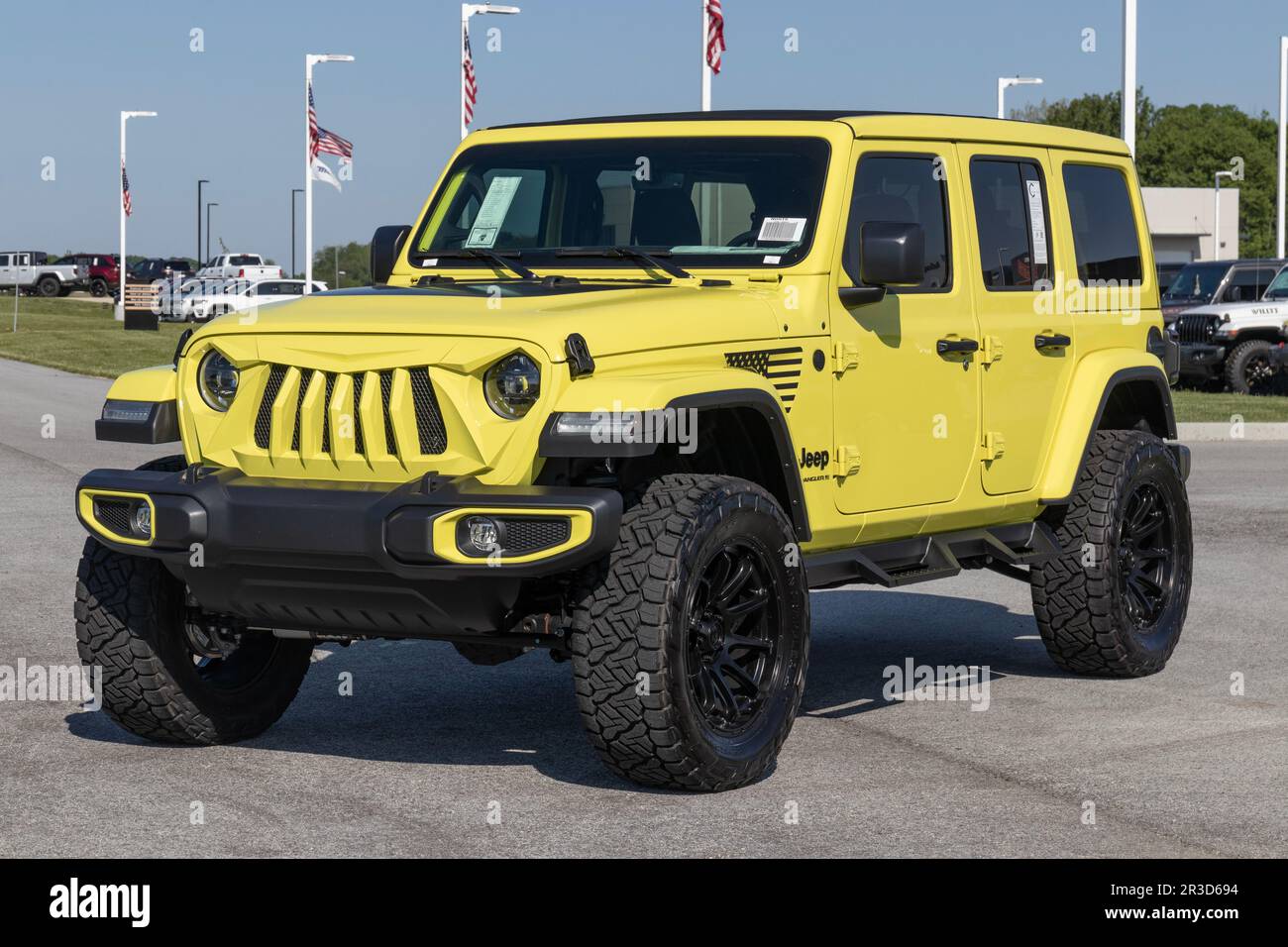 Tipton Circa May 2023 Jeep Wrangler display at a Stellantis